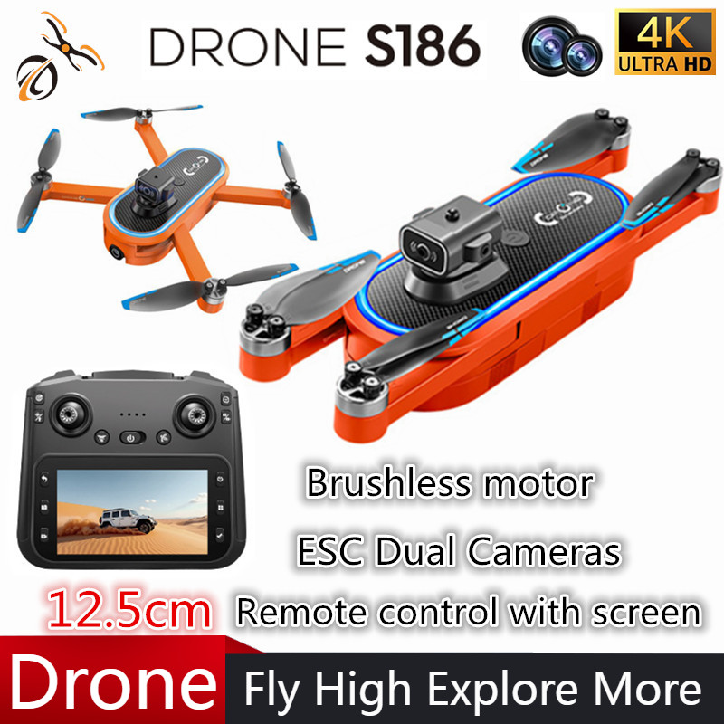 Drone Camera With Gimbal - Dron 2025 S186 Profesjonalny 4K HD