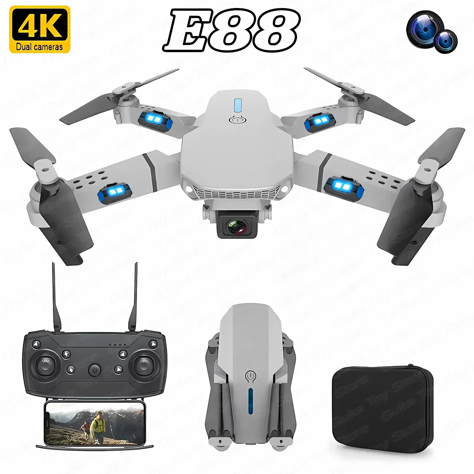 E88 Pro WIFI FPV Drone Wide An – Drone Camera Mount recenzja i cena