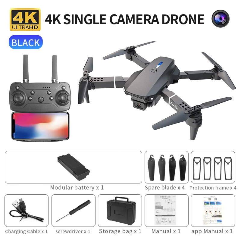 Inteligentny składany dron E88 – Drone Camera Night Vision recenzja i cena