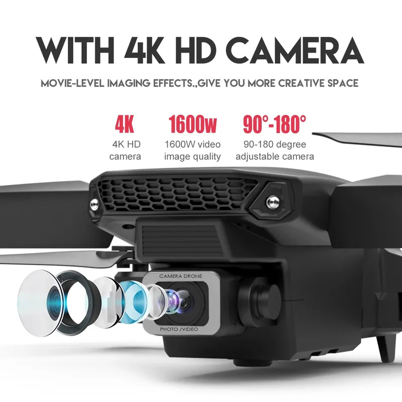 Inteligentny składany dron E88 – Drone Camera Night Vision recenzja i cena